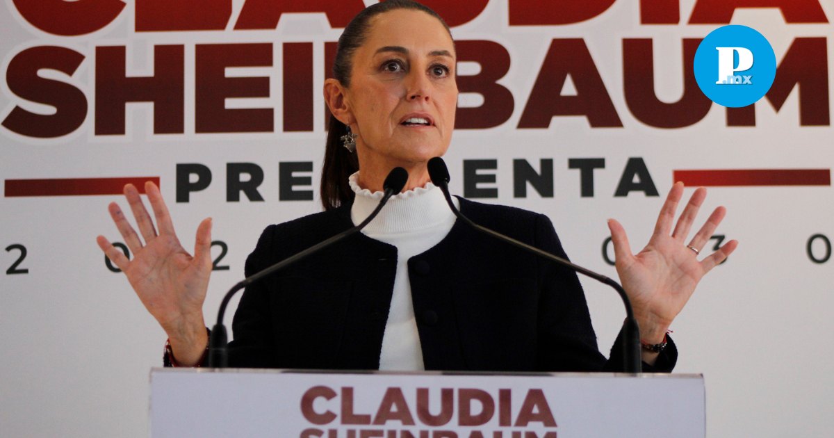 Claudia Sheinbaum en estrado.