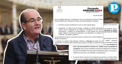 4 años de cárcel para quienes protesten y bloqueen vialidades, propone Fernando Sánchez