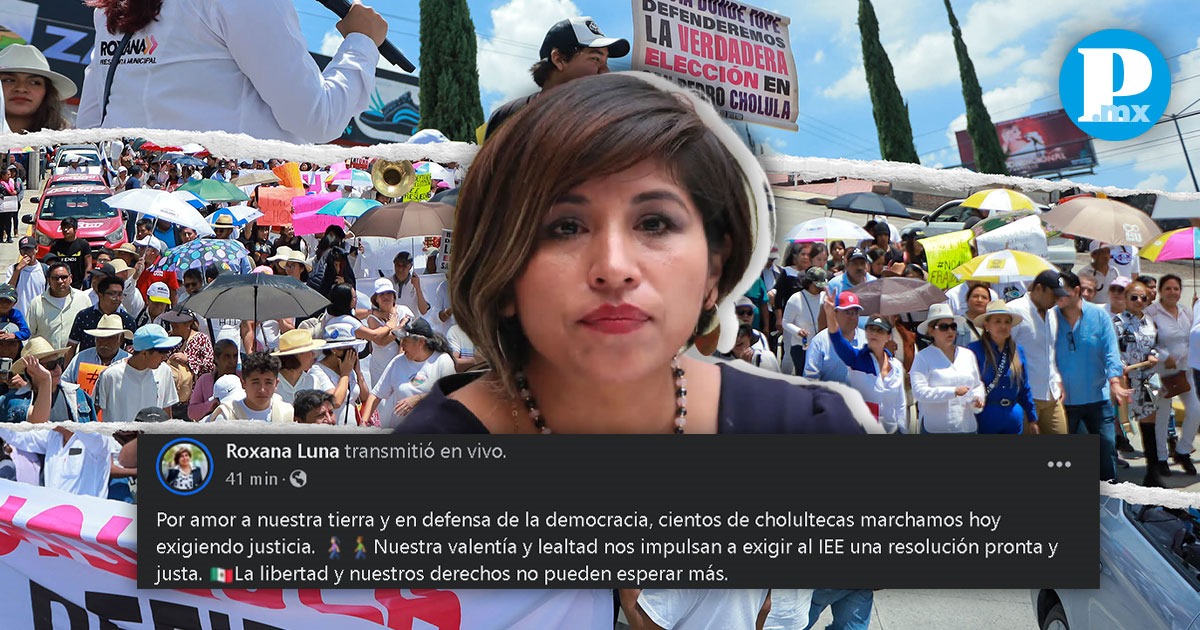 Roxana Luna realiza la marcha por la democracia 