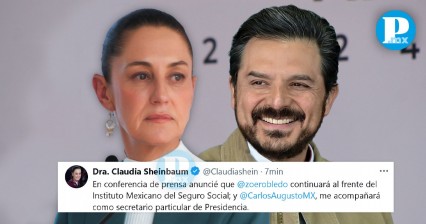 Zoé Robledo seguirá al frente del IMSS, anuncia Sheinbaum