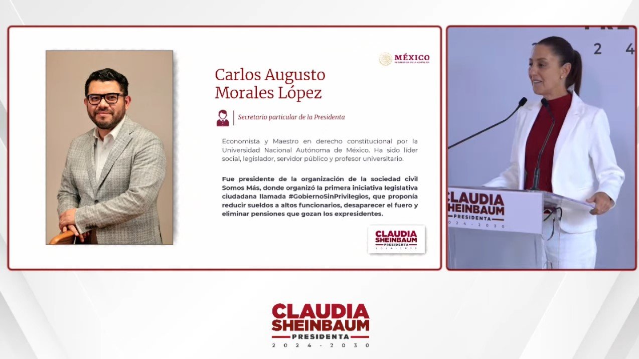 Carlos Augusto Morales López, Conferencia Claudia Sheinbaum