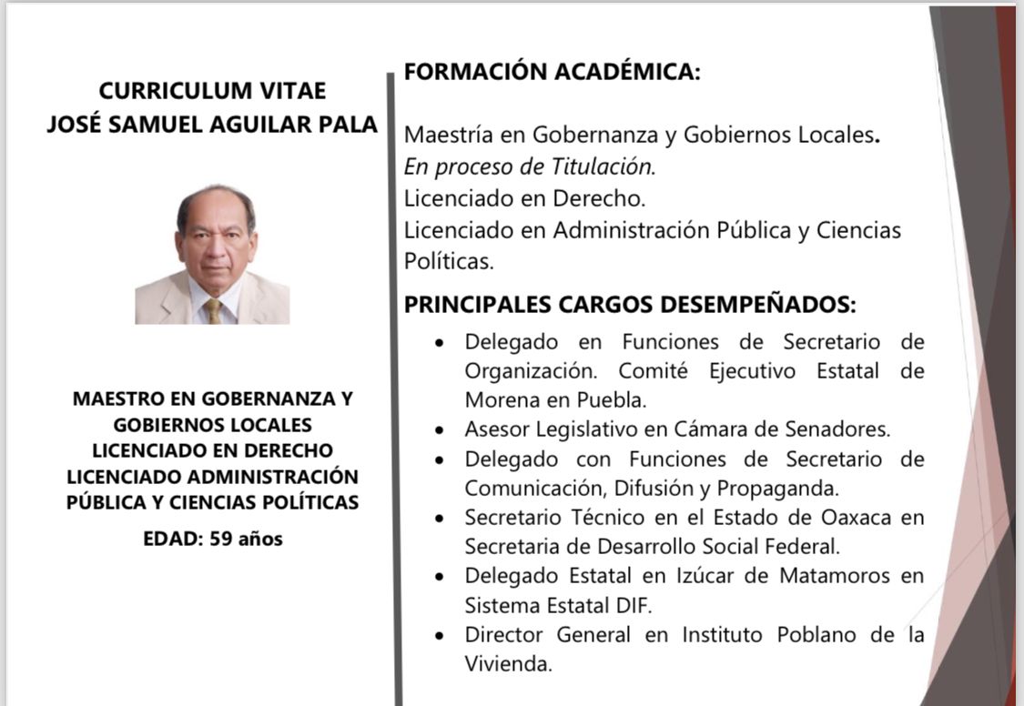 Currículo, José Samuel Aguilar 