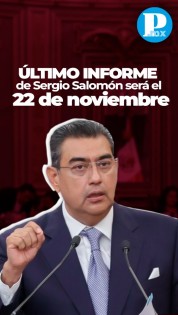 Último informe de Sergio Salomón será el 22 de noviembre