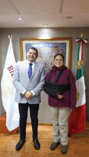 Alejandro Armenta y Ariadna Montiel abordan colaboración para programas sociales en Puebla