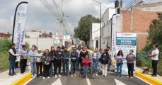 Paola Angon Silva entrega Calle 23 Oriente pavimentada en San Pedro Cholula