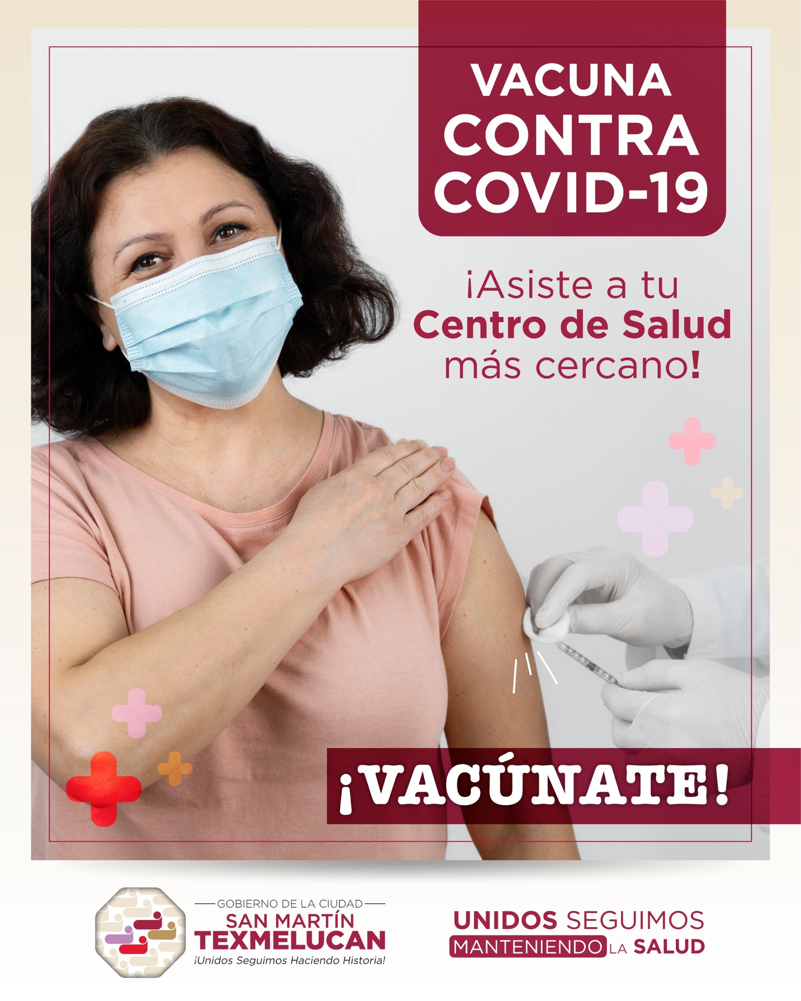 Jornadas de refuerzo de vacuna contra COVID-19 en San Martín Texmelucan