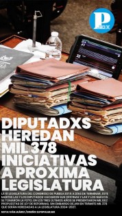 Diputadxs heredan mil 378 iniciativas a la próxima legislatura