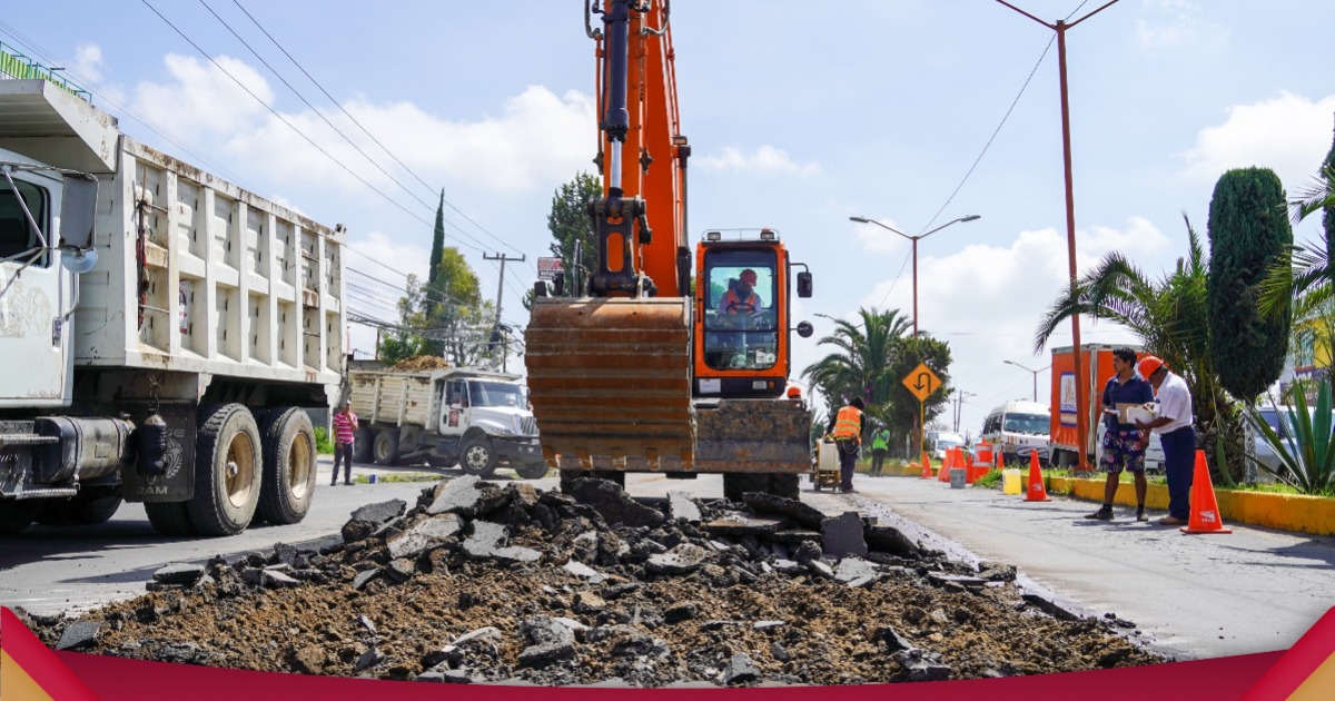 Avances en pavimentación y drenaje en San Martín Texmelucan