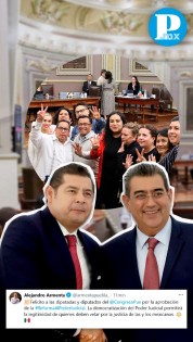 Morenistas celebran la aprobación de la Reforma Judicial en Puebla