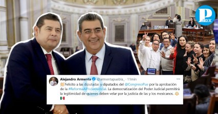 Morenistas celebran la aprobación de la Reforma Judicial en Puebla