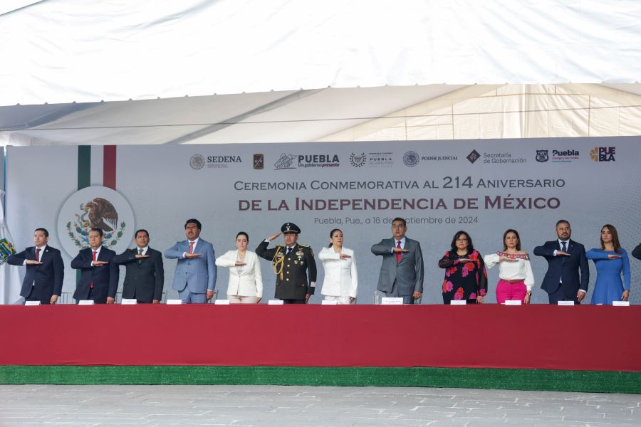 Ceremonia aniversario de la independencia. Foto:EsImagen