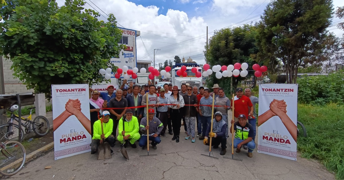 Tonantzin Fernández mejora calles de Cholula para carrera ciclista