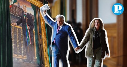 AMLO devela su retrato en la Galería de los Presidentes de Palacio Nacional