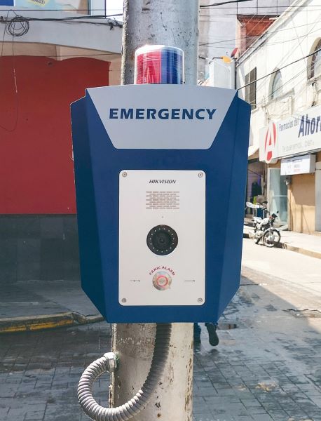 Botón de pánico en San Martín Texmelucan. Foto: Cortesía