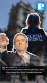 Anuncia Pepe Chedraui incremento salarial a policías municipales de Puebla