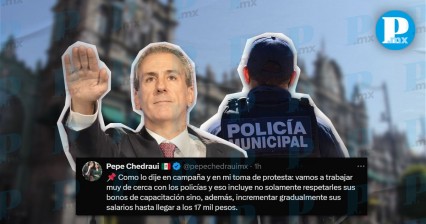 Anuncia Pepe Chedraui incremento salarial a policías municipales de Puebla