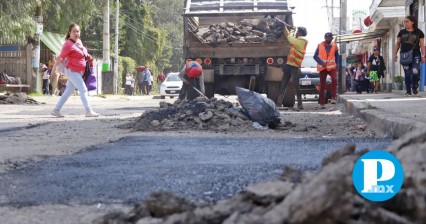 Continúan trabajos de bacheo en Sanctorum