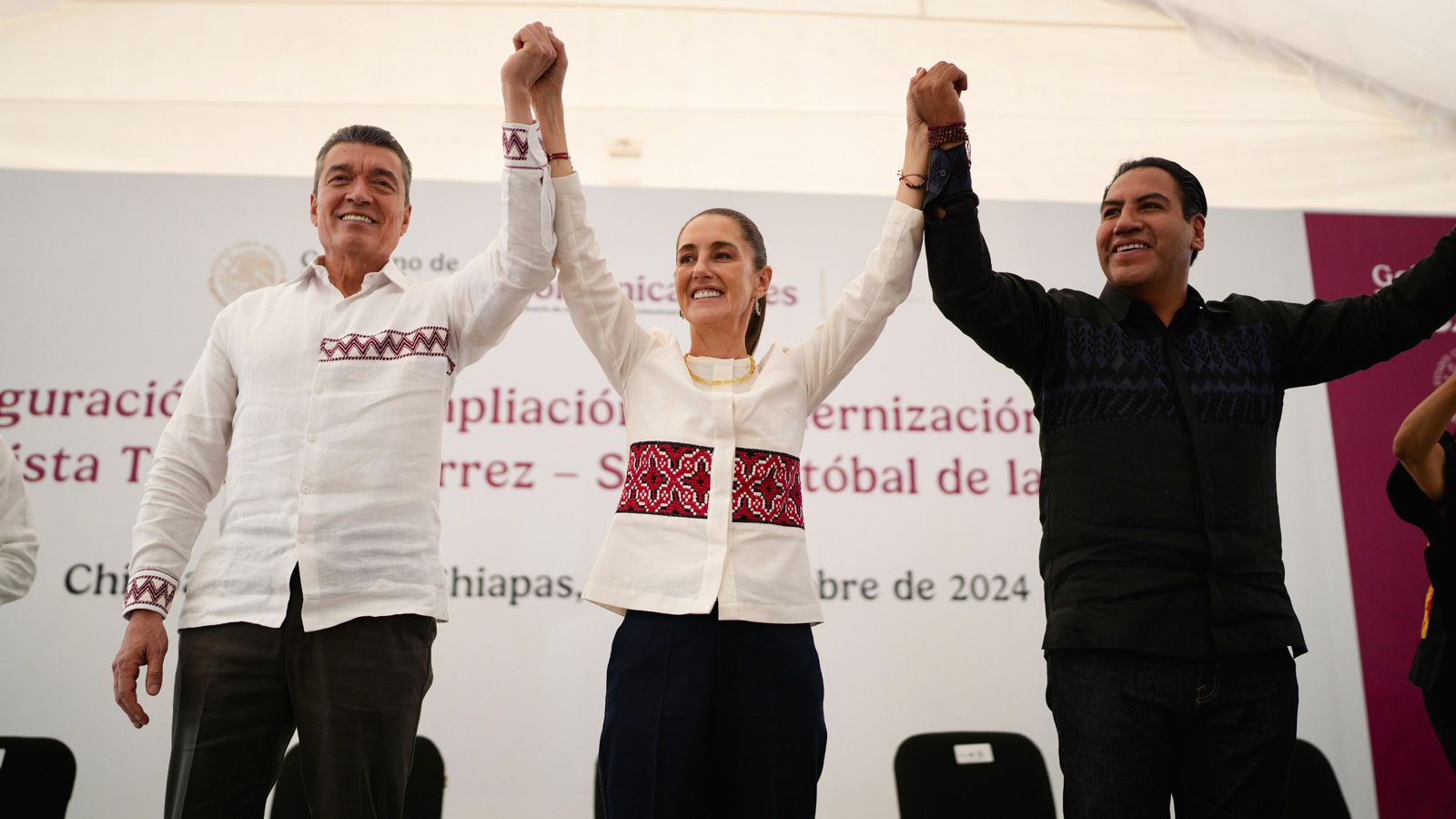 Inaugura Claudia Sheinbaum ampliación de la Autopista Tuxtla- San Cristóbal en Chiapas