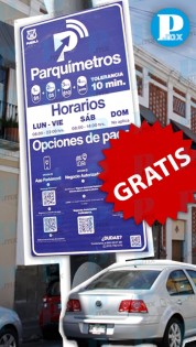 Parquímetros serán gratis en Puebla; se solventarán por multas