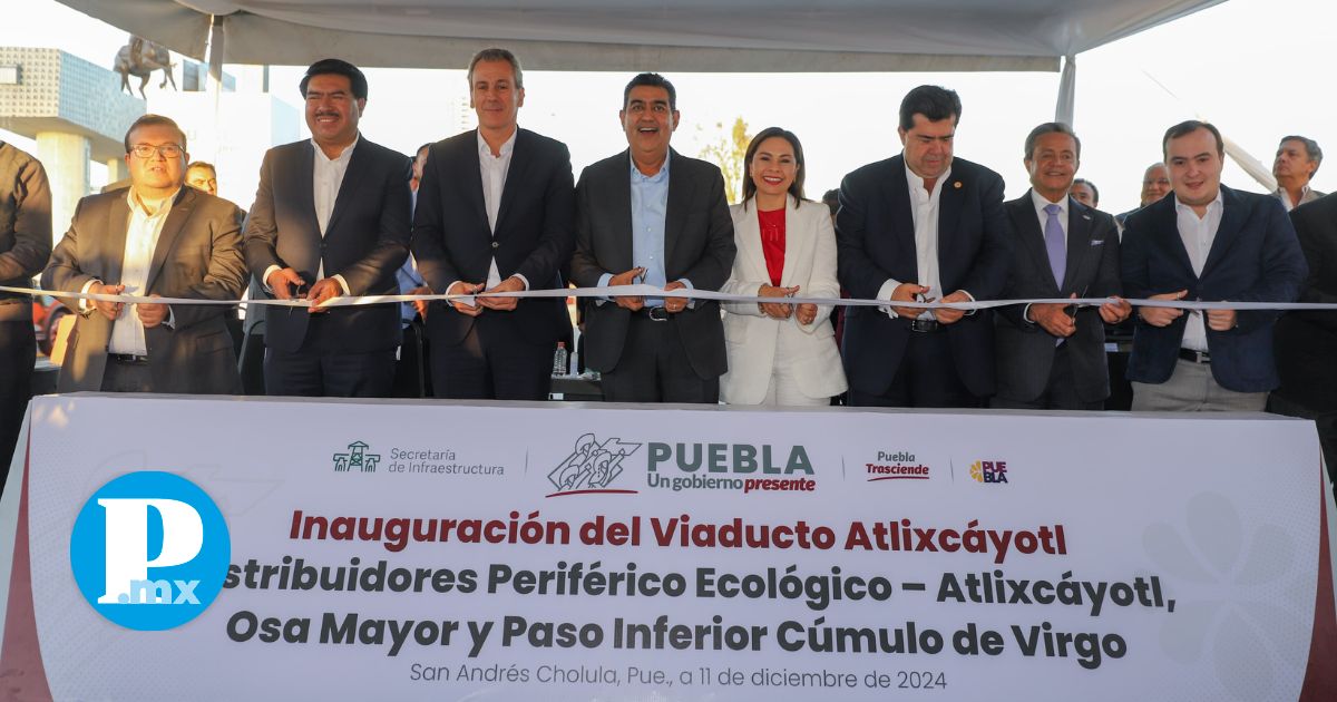 Salomón entrega puentes del “Viaducto Atlixcáyotl”