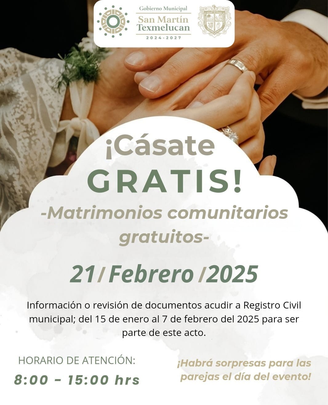 En San Martín Texmelucan te casan gratis