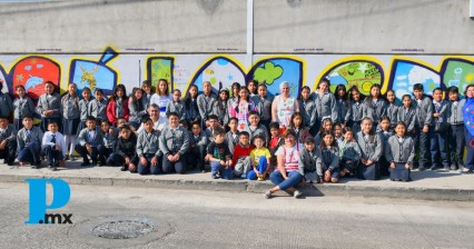 Impulsa la BUAP identidad cultural y lenguas maternas en escolares, a través del arte muralista