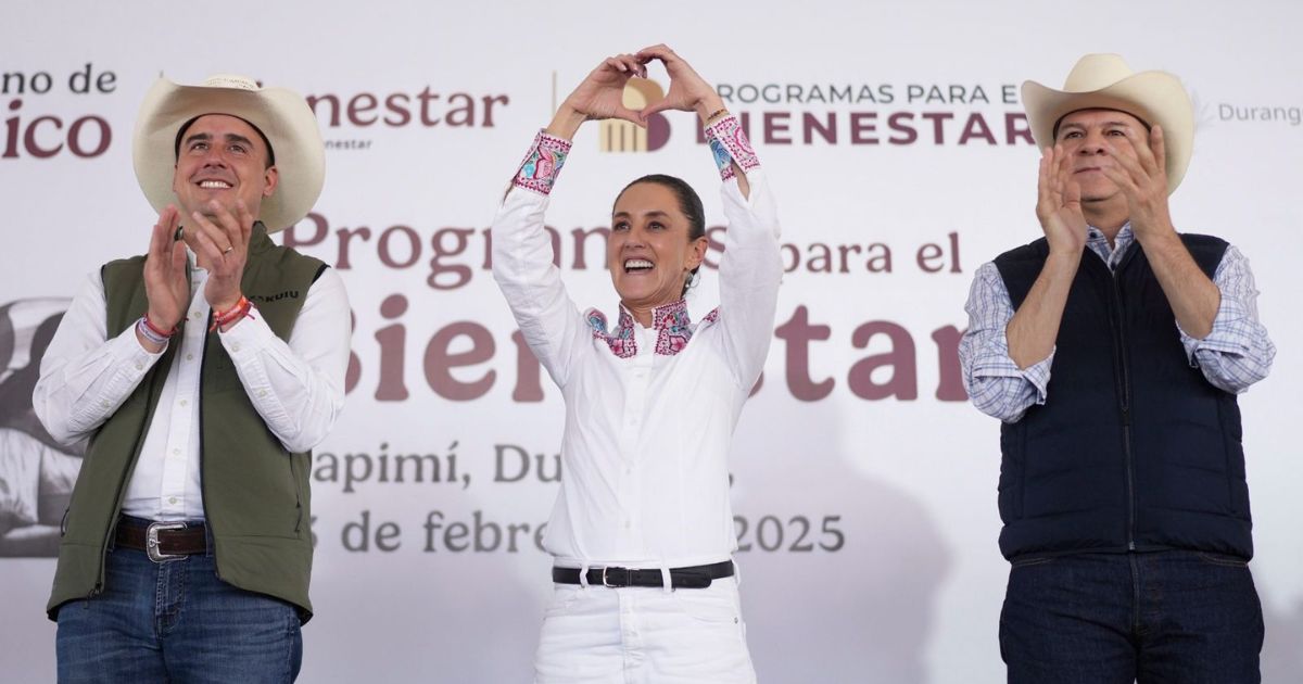 Sheinbaum y gobernador de Durango anuncian universalidad de pensión para personas con discapacidad en el estado 