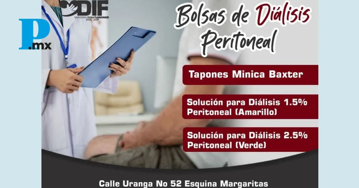DIF de Cuautlancingo dona tratamientos de diálisis