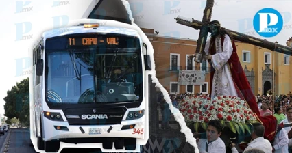 Suspenderán Línea 2 de RUTA por Procesión de Viernes Santo en Puebla