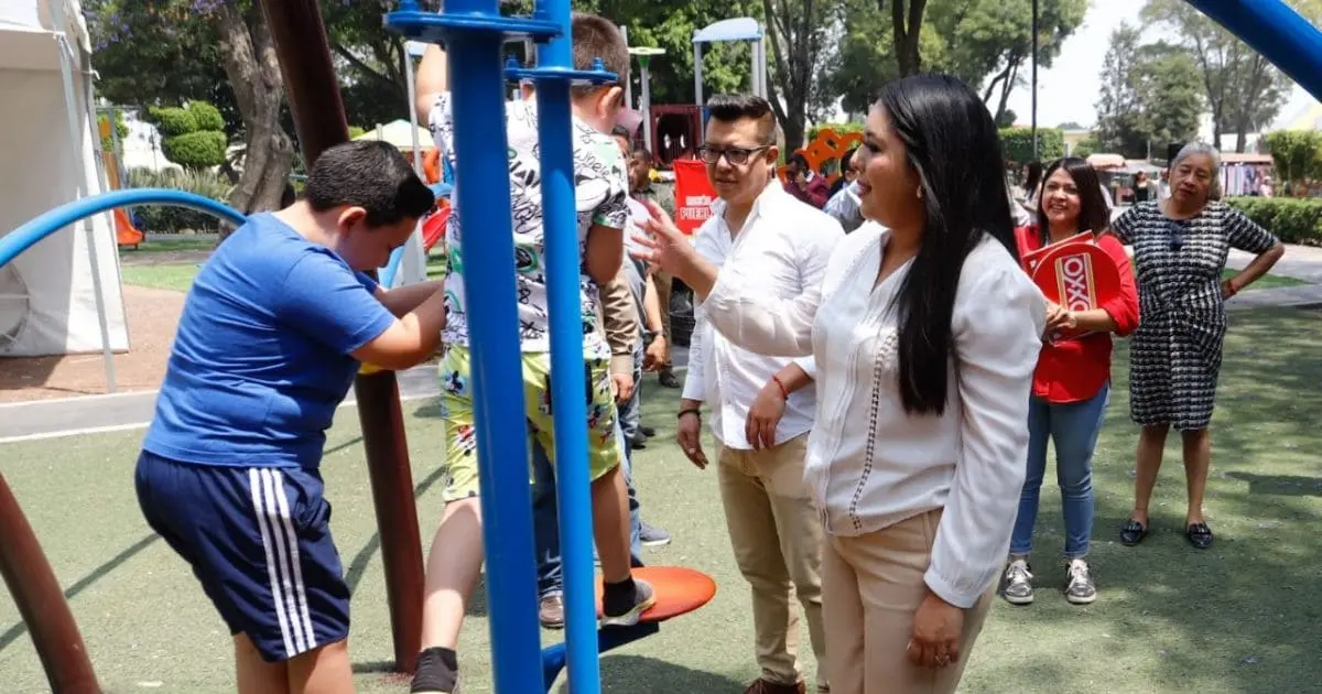 Renuevan el Parque de la Niñez Cholulteca