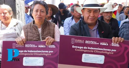 Gobierno de Puebla indemniza a productores del campo ante heladas en Chiautzingo