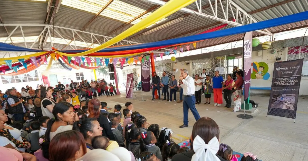 Atestigua Pepe Chedraui donación de captador pluvial en el Preescolar Jorge Murad Macluf