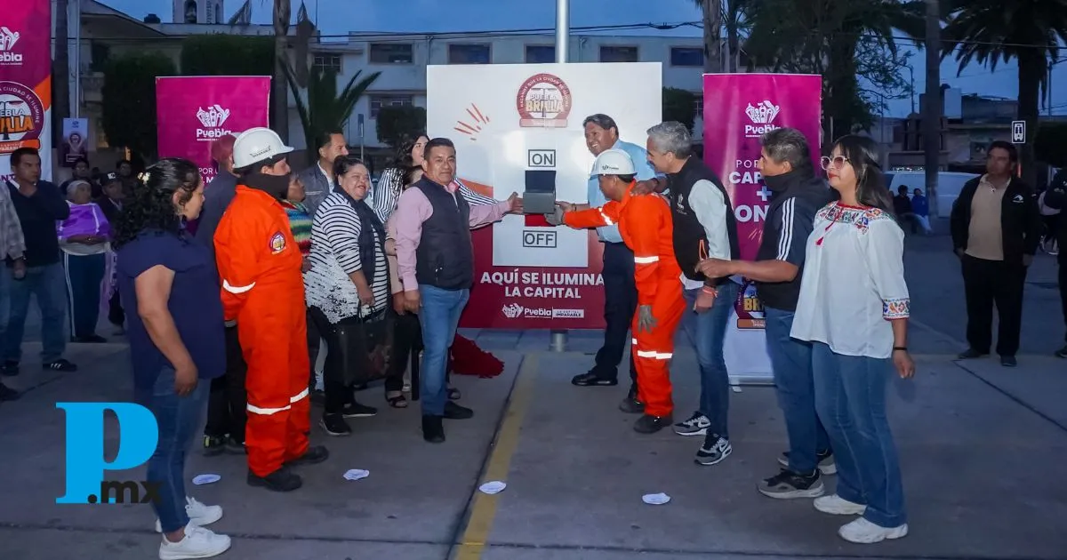 Se ilumina San Miguel Canoa con tecnología LED gracias a Puebla Brilla