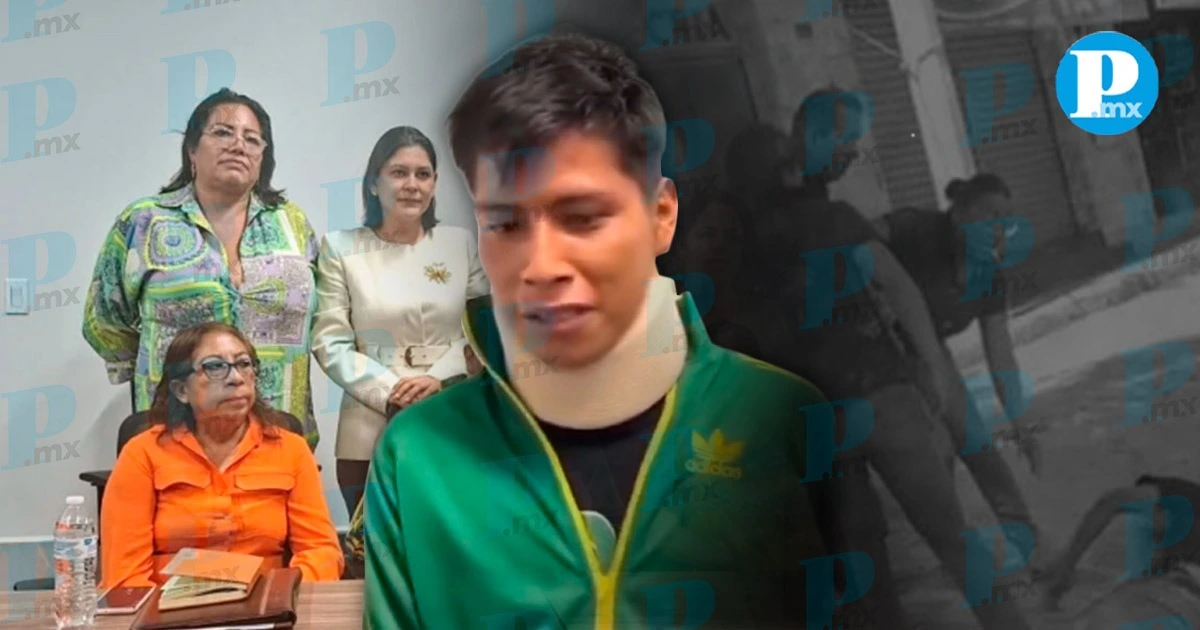 Se reúnen diputados con Misael Galván, joven golpeado en Tehuacán