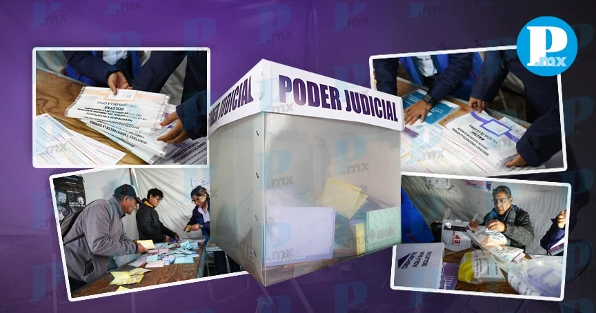 INE reporta 57% de avance en cómputo de votos de elección judicial en Puebla