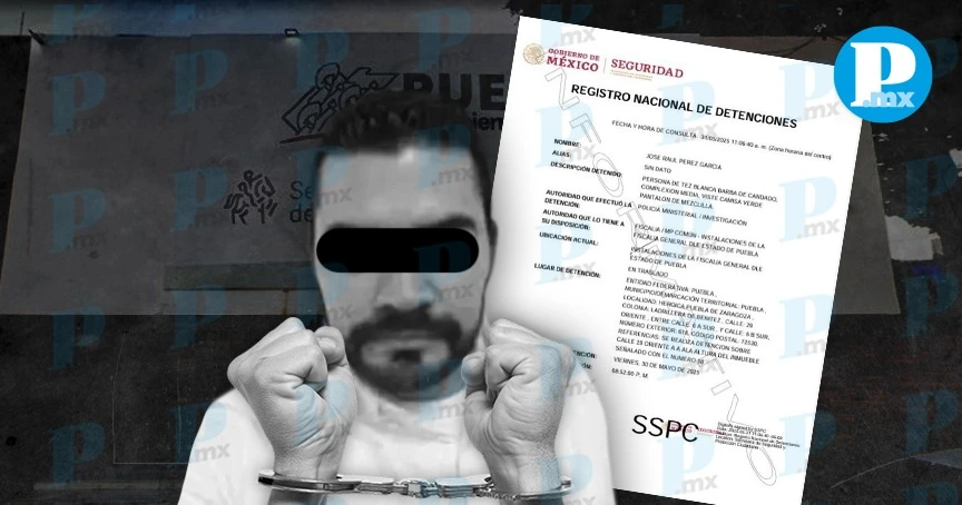 Detienen a José Raúl N., nuevo director de Búsqueda de Personas en Puebla