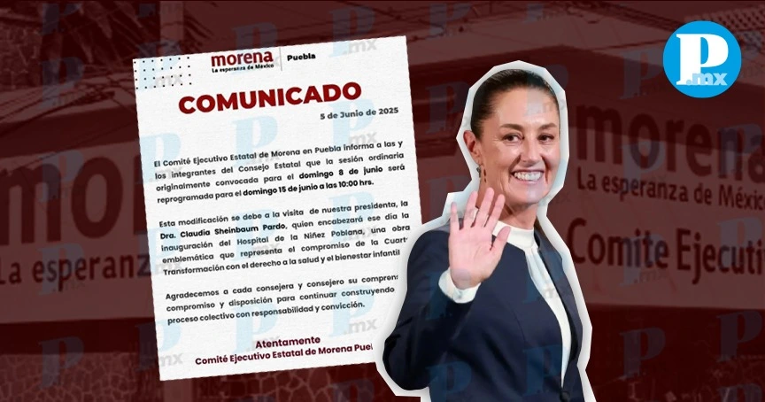 Morena aplaza sesión del Consejo Estatal por visita de Claudia Sheinbaum