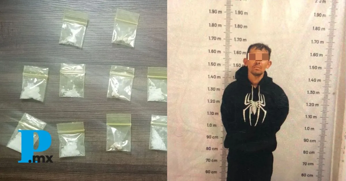 Policías de Cuautlancingo detienen a hombre con droga y moto robada