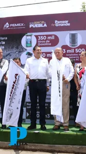 Puebla recibe donación de PEMEX por avance en combate al huachicol