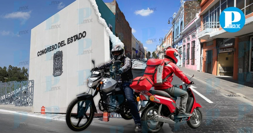 Aprueban Ley Casco para bikers y Ley Chaleco para repartidores en Puebla
