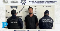 Policía de Cholula frustra robo en Momoxpan y detiene a presunto ladrón