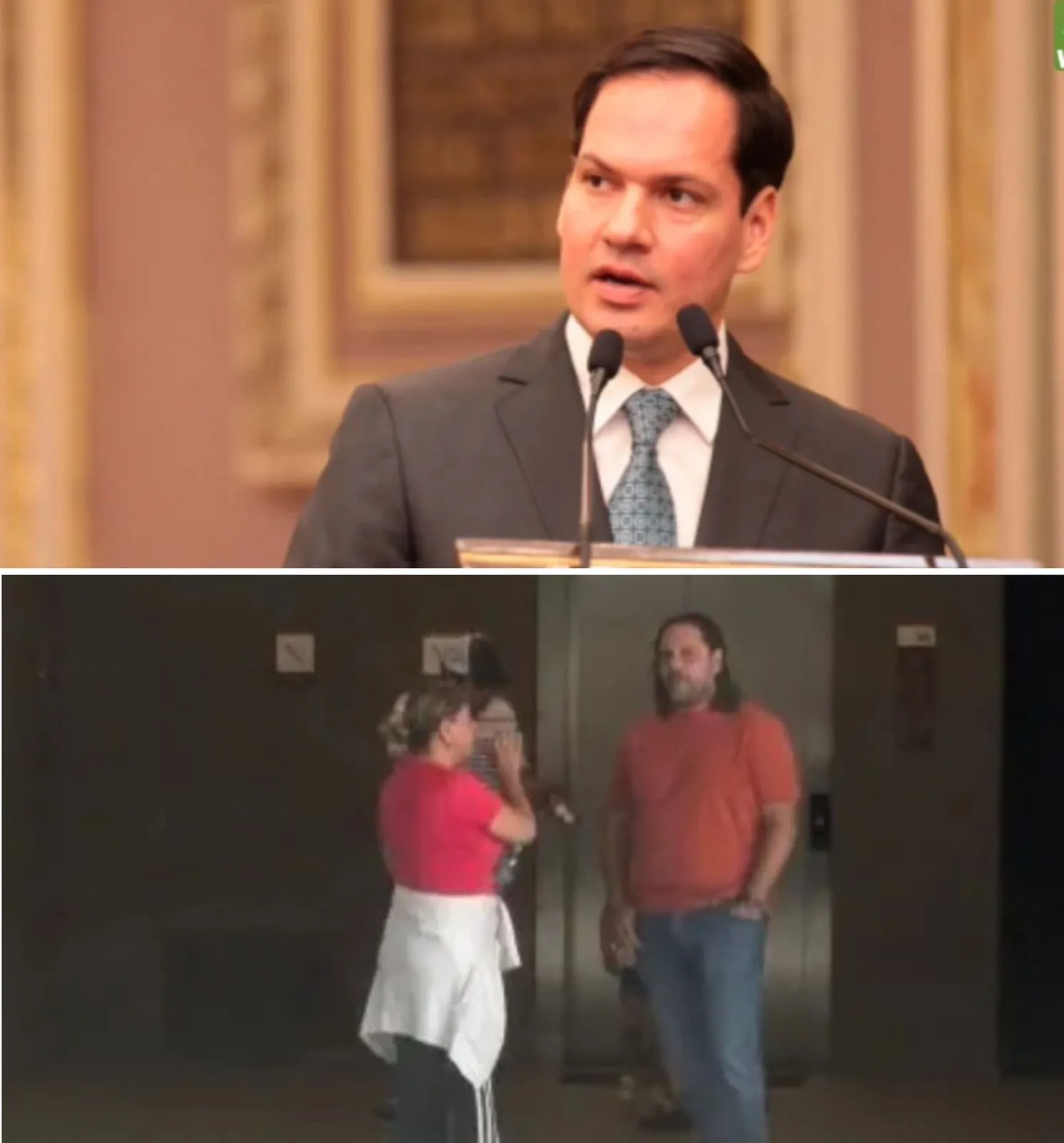 Juan Pablo, exdiputado del Partido Verde, y Emilio Kuri Carballo con la administradora de la Plaza, Rosario.