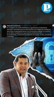 Armenta pide al Congreso que Ley de Ciberseguridad garantice libertad de expresión
