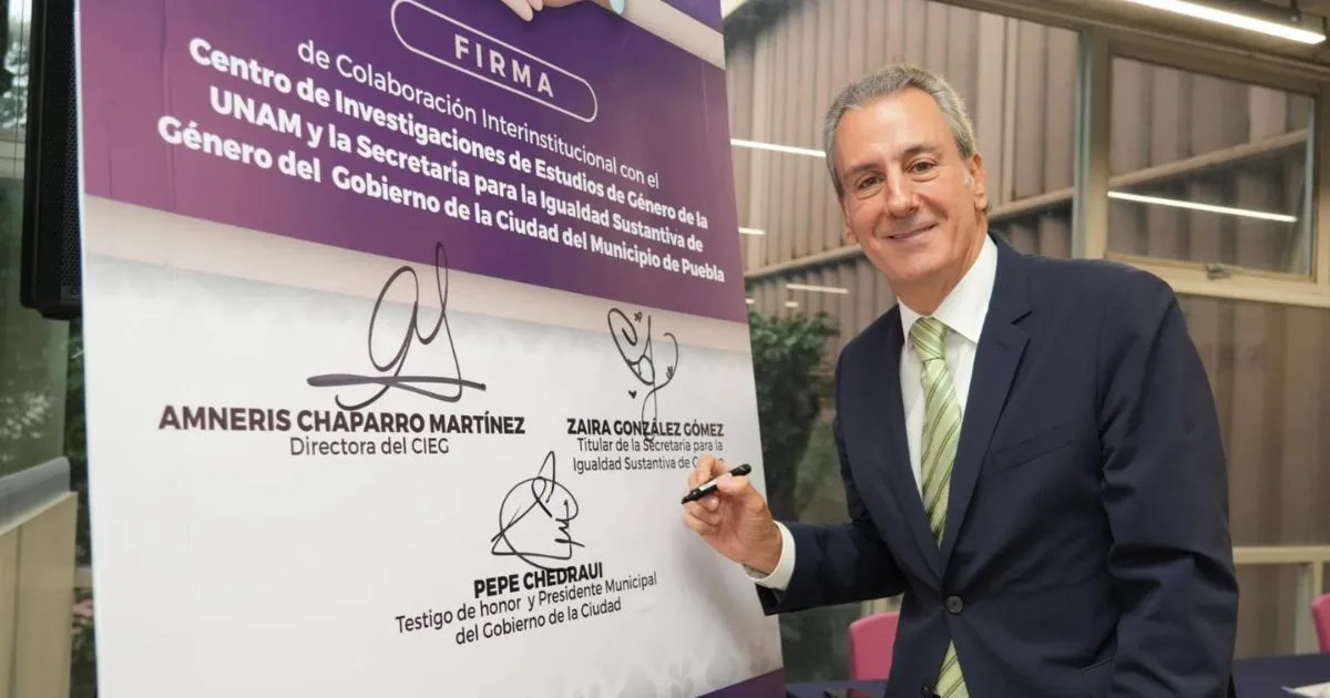 Con esta firma, Puebla se coloca a la vanguardia en la implementación de políticas públicas con enfoque de género