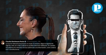“El gobierno no espía ni censura”, Sheinbaum sobre Ley de Telecomunicaciones