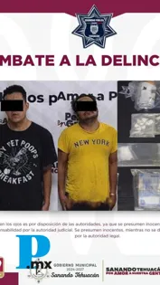 Policía de Tehuacán arresta a dos sujetos en operativo Colonia Segura