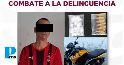Policía Municipal de Tehuacán captura a Juan José N. en El Porvenir con droga y municiones de uso militar