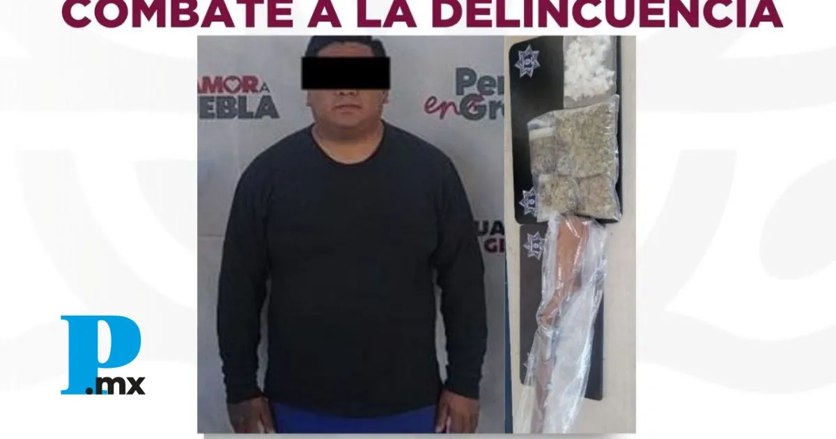 Capturan a hombre armado con droga durante operativo Colonia Segura Tehuacán