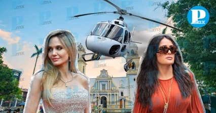 Indigna viaje de Salma Hayek y Angelina Jolie en helicóptero de Veracruz 