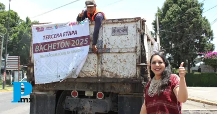 Supervisa Tonantzin Fernández obras de bacheo en San Pedro Cholula
